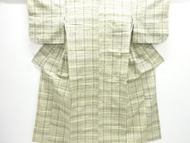 JAPANESE KIMONO / HITOE KIMONO / COTTON / WOVEN GRID 